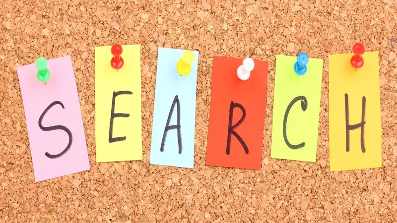 SEO strategy visualization with search keywords